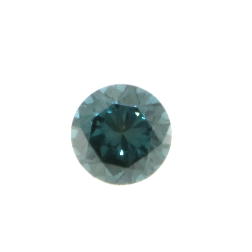 0.37ct Brilliant Cut Round Green Diamond
